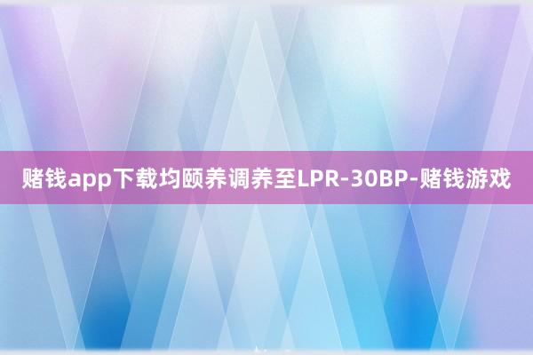 赌钱app下载均颐养调养至LPR-30BP-赌钱游戏