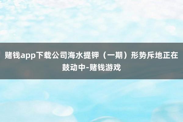 赌钱app下载公司海水提钾（一期）形势斥地正在鼓动中-赌钱游戏