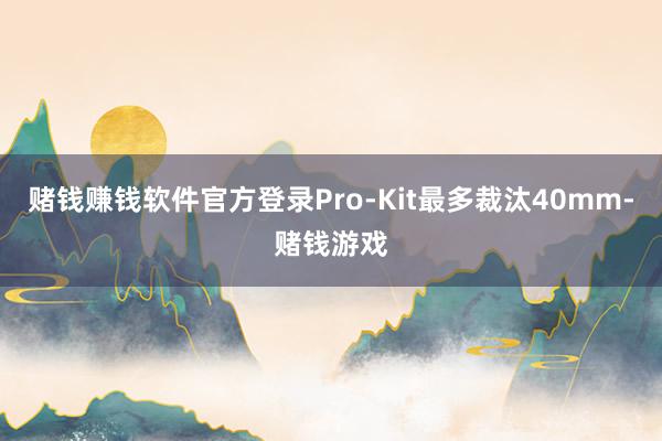 赌钱赚钱软件官方登录Pro-Kit最多裁汰40mm-赌钱游戏